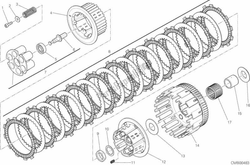 Toutes les pièces pour le Embrayage du Ducati Monster 797 Plus Thailand 2019